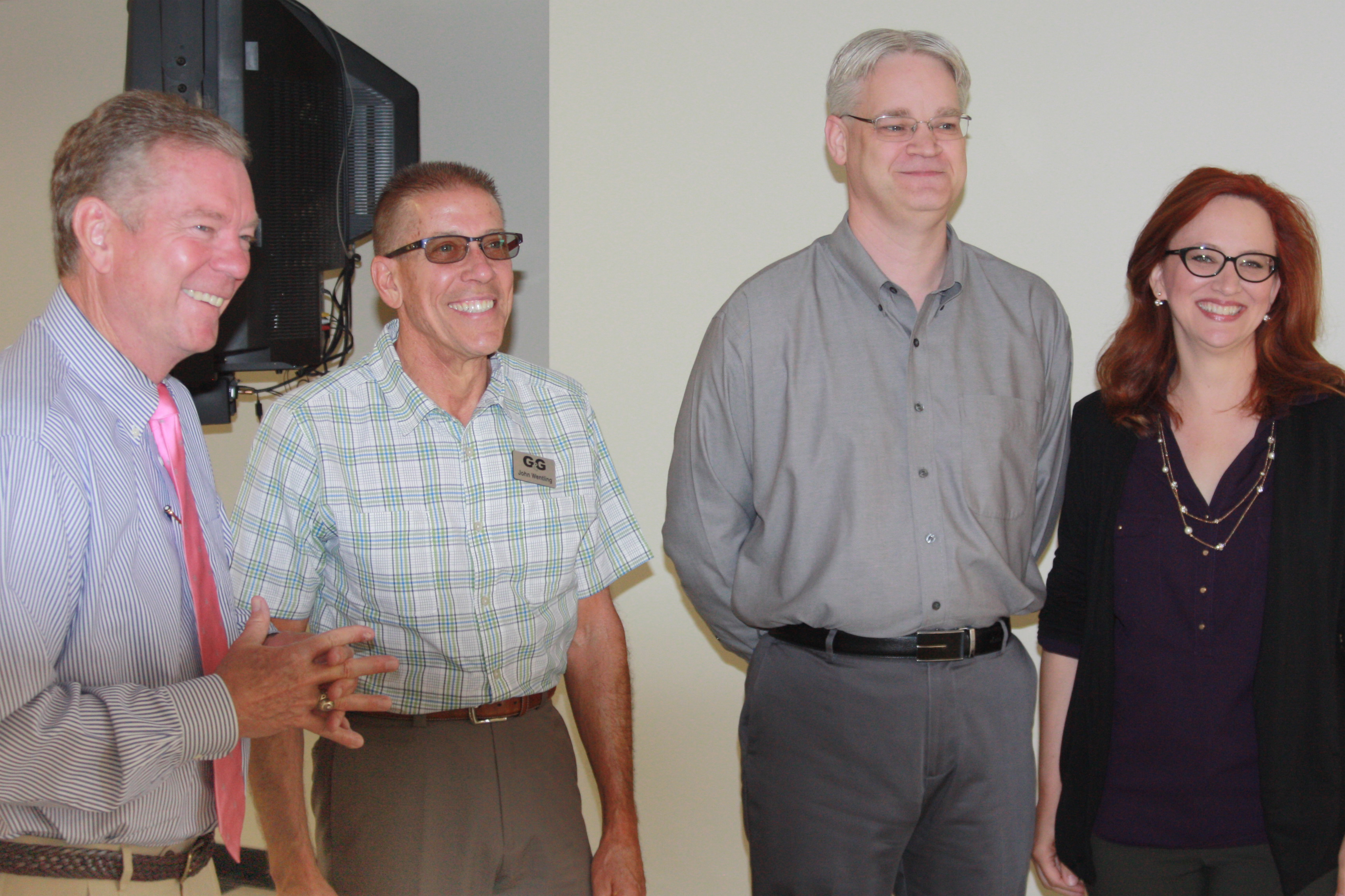 Pictured left to right: Dr. Harold Nolte, DC3 president; John Wentling, owner G&G Car and Truck Supercenters; David Weece, owner Ashley Furniture HomeStore; and Christina Haselhorst, DC3 Foundation director