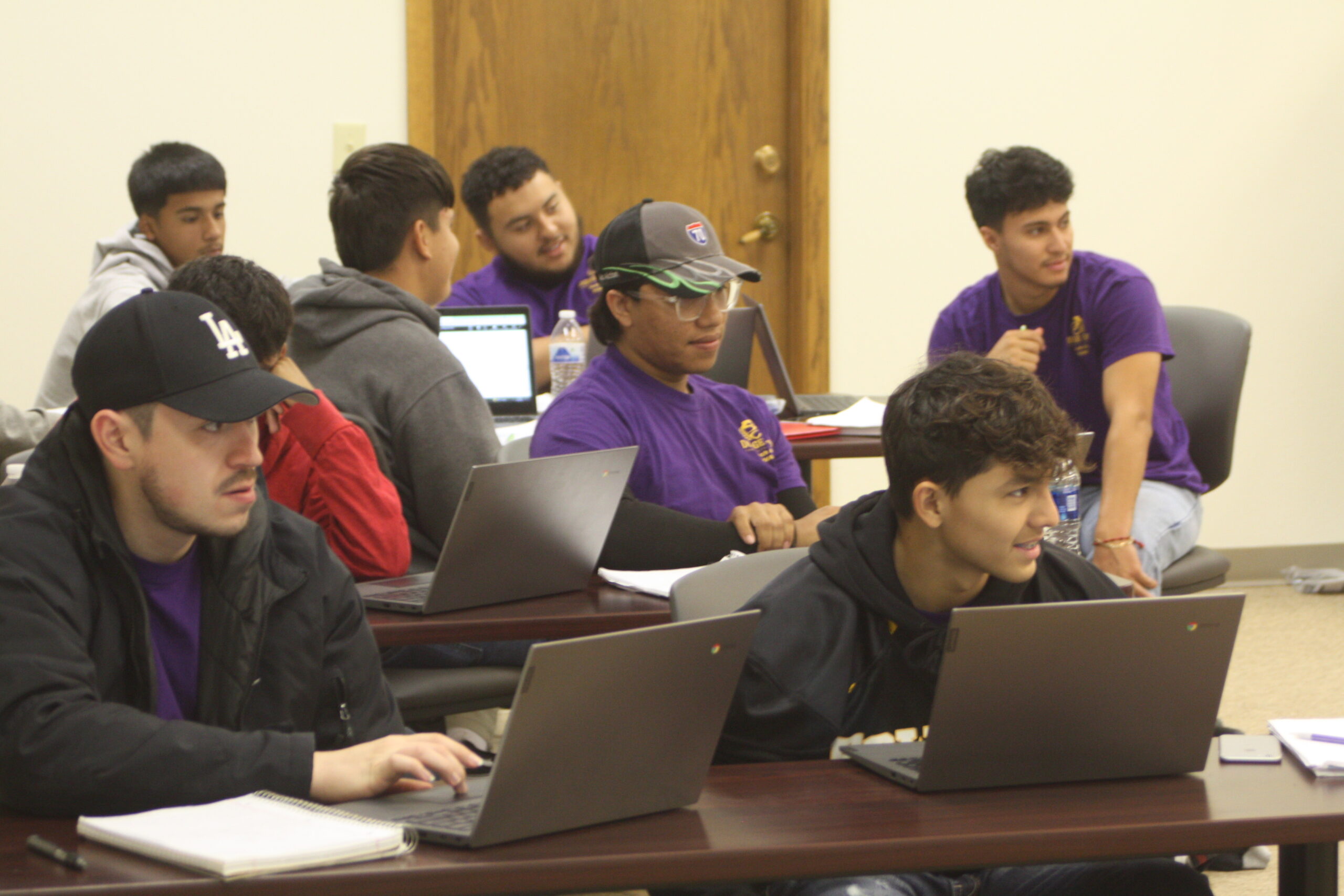 DC3 tech students participate in an HVAC class in the Chaffin building on Sept. 28. [Photo by Luke Fay]