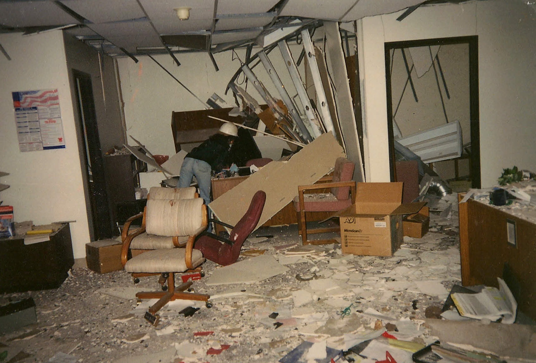 More damaged done to the Journal Record Building by the Oklahoma City bombing.